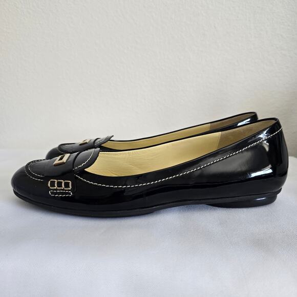 *NWOT Bruno Magli Womens Flat Shoes Loafer Patent Leather Black-40 US 8.5 Italy - Picture 3 of 8